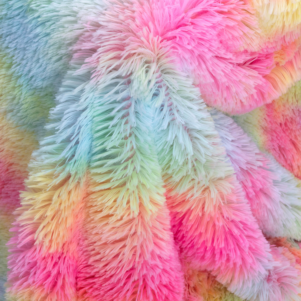 Shaggy Blanket - Luxury Rainbow Faux Fur