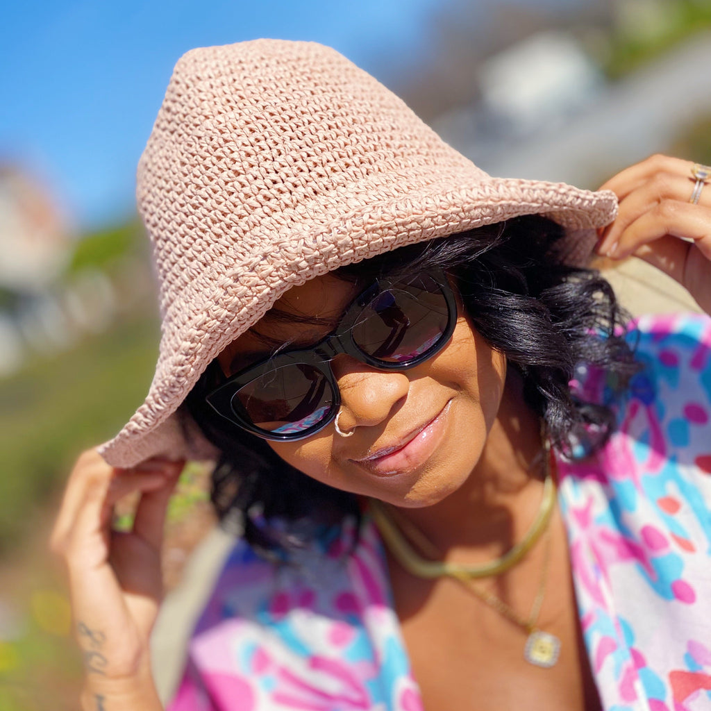 Collapsible Summer Straw Bucket Hat