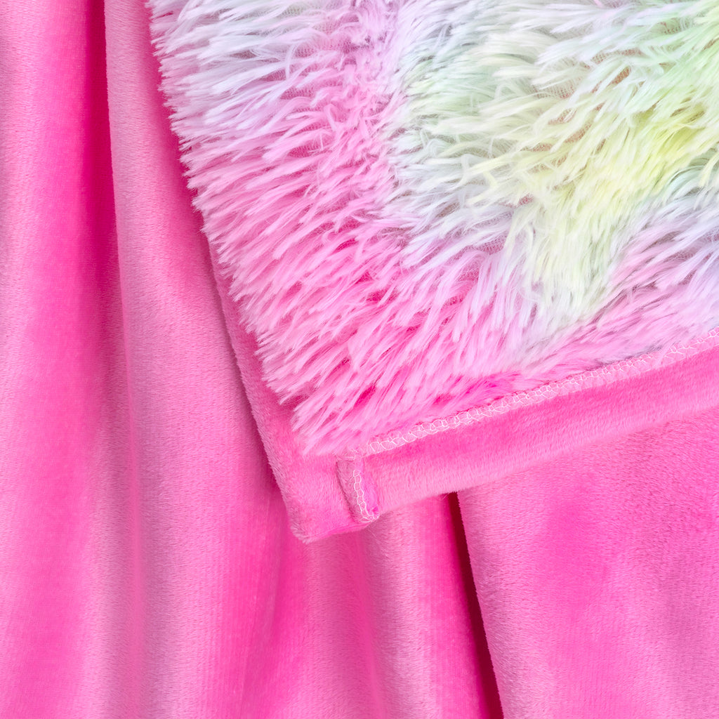 Shaggy Blanket - Luxury Rainbow Faux Fur