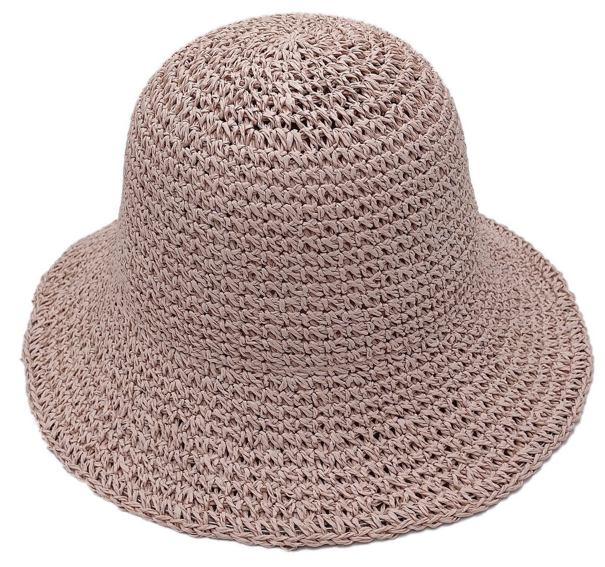 Collapsible Summer Straw Bucket Hat