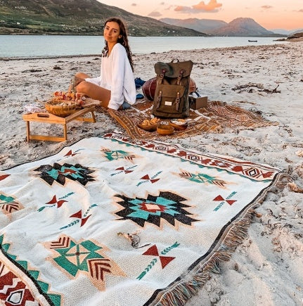 Picnic Blanket - Bohemian Vintage Tribal Style