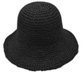 Collapsible Summer Straw Bucket Hat