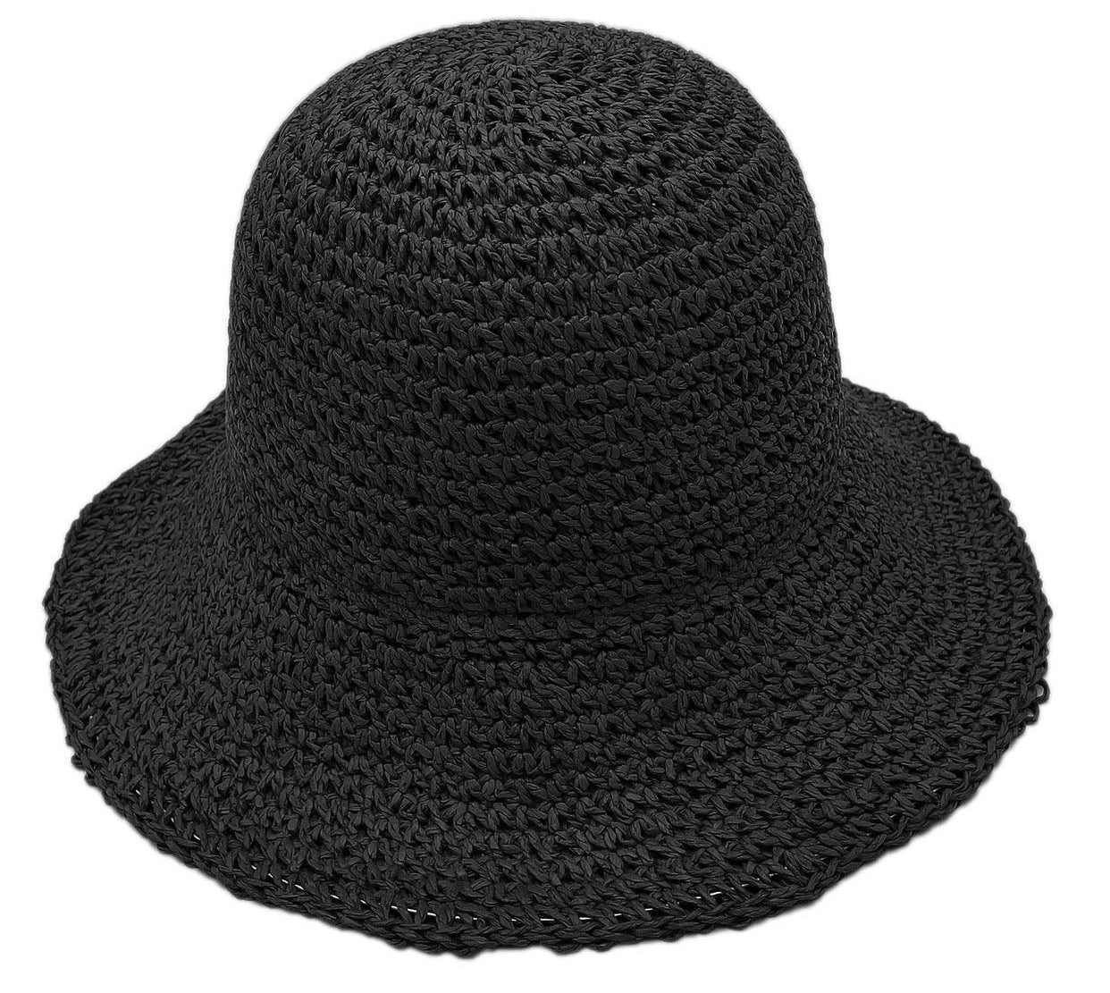 Collapsible Summer Straw Bucket Hat