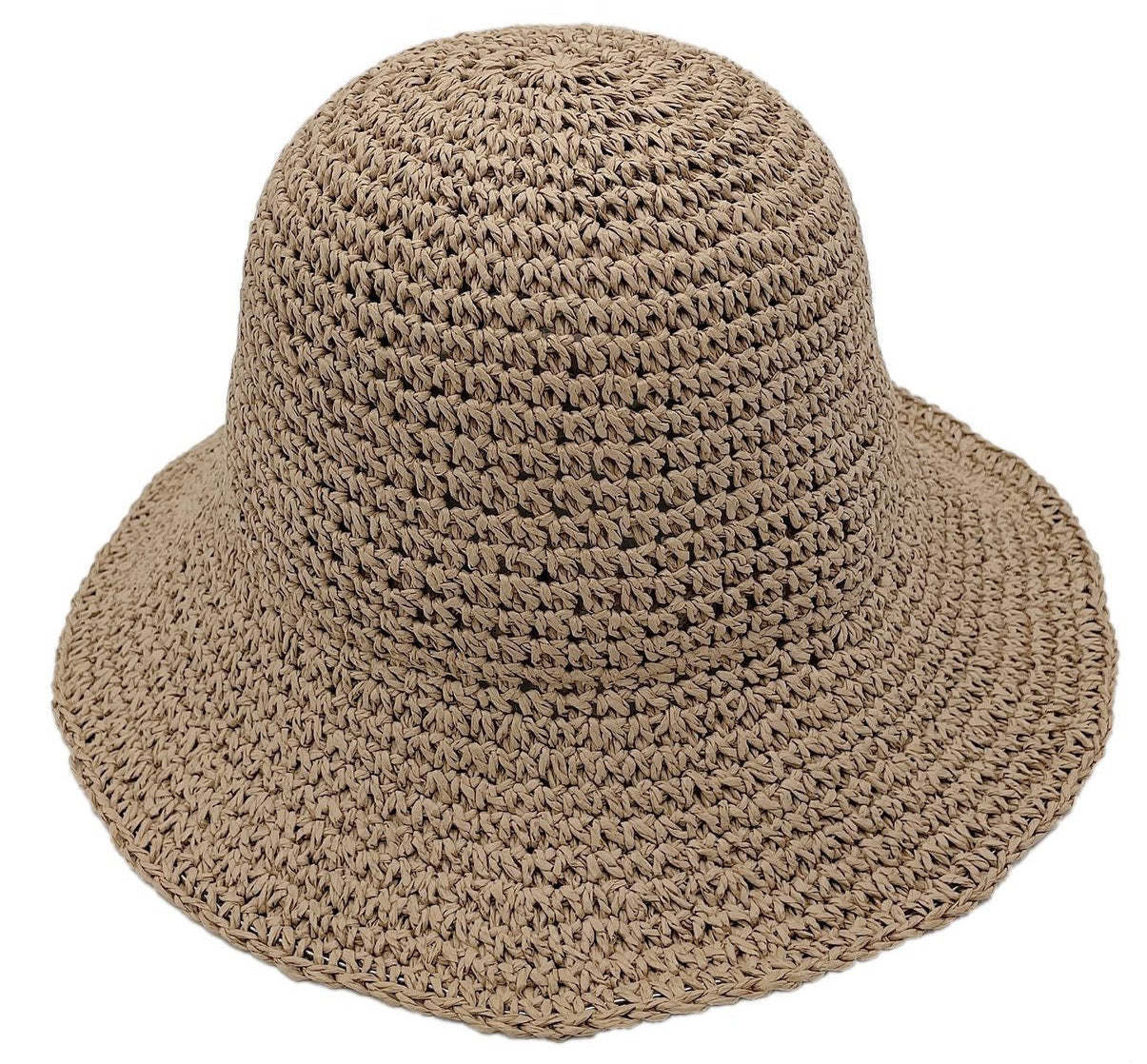 Collapsible Summer Straw Bucket Hat