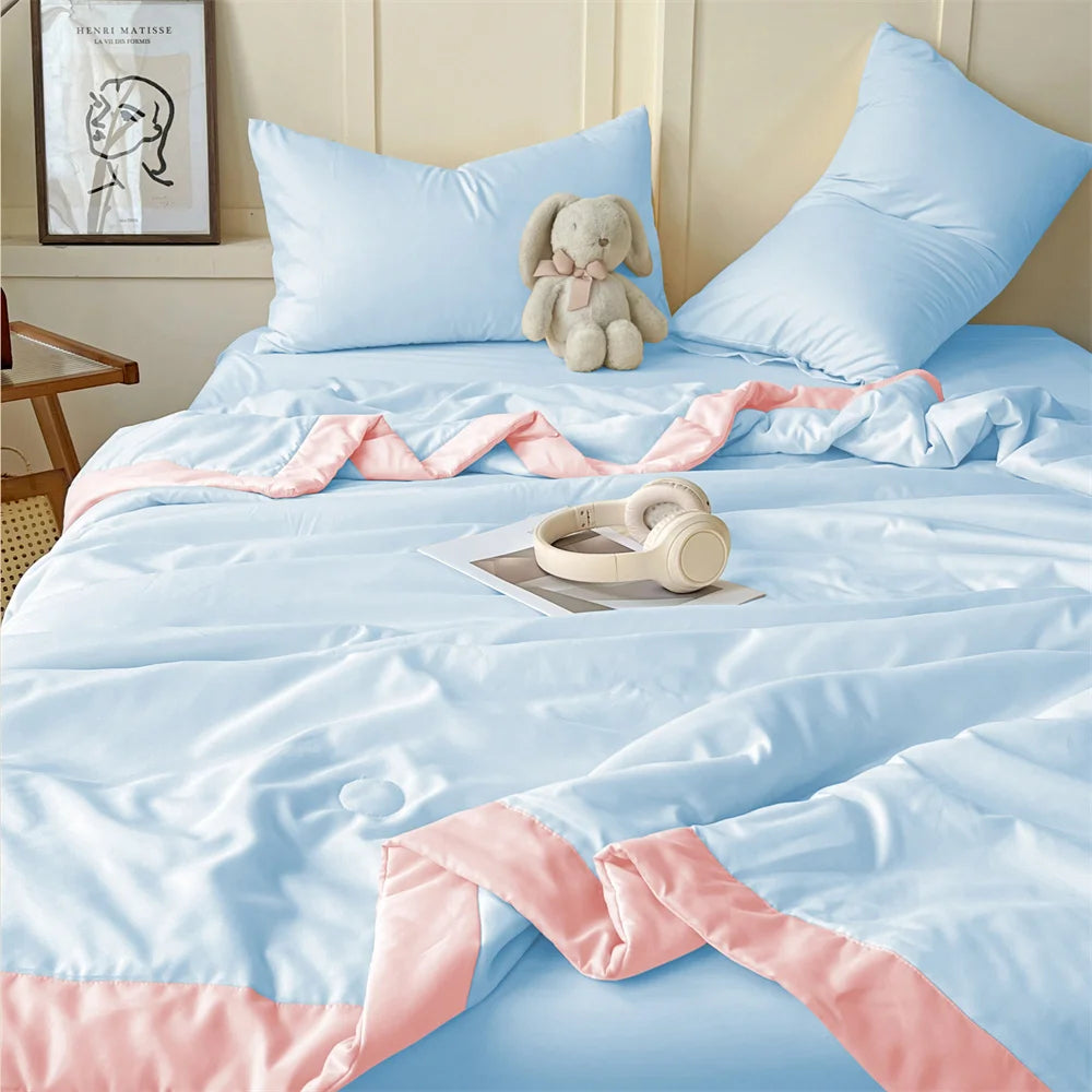 Kid Cooling Blanket - Double Sided Silky Summer Quilt