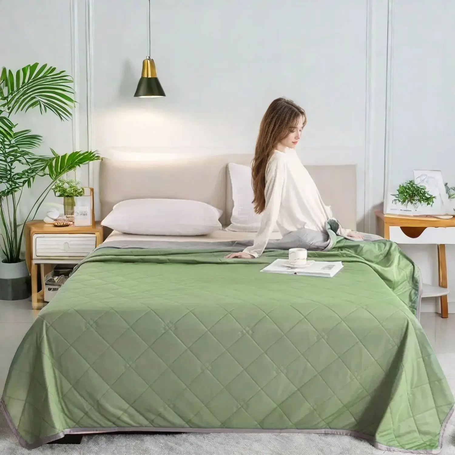 Quilted Comforter - Ultra Soft Cotton Modern Style