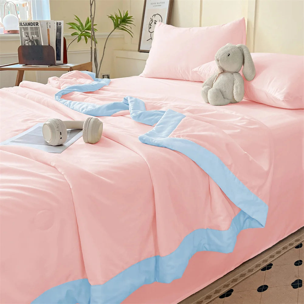 Kid Cooling Blanket - Double Sided Silky Summer Quilt