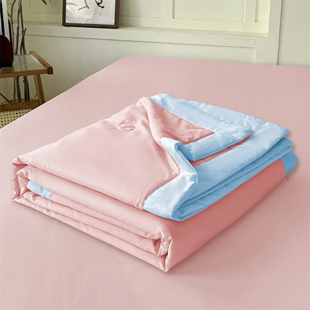 Kid Cooling Blanket - Double Sided Silky Summer Quilt